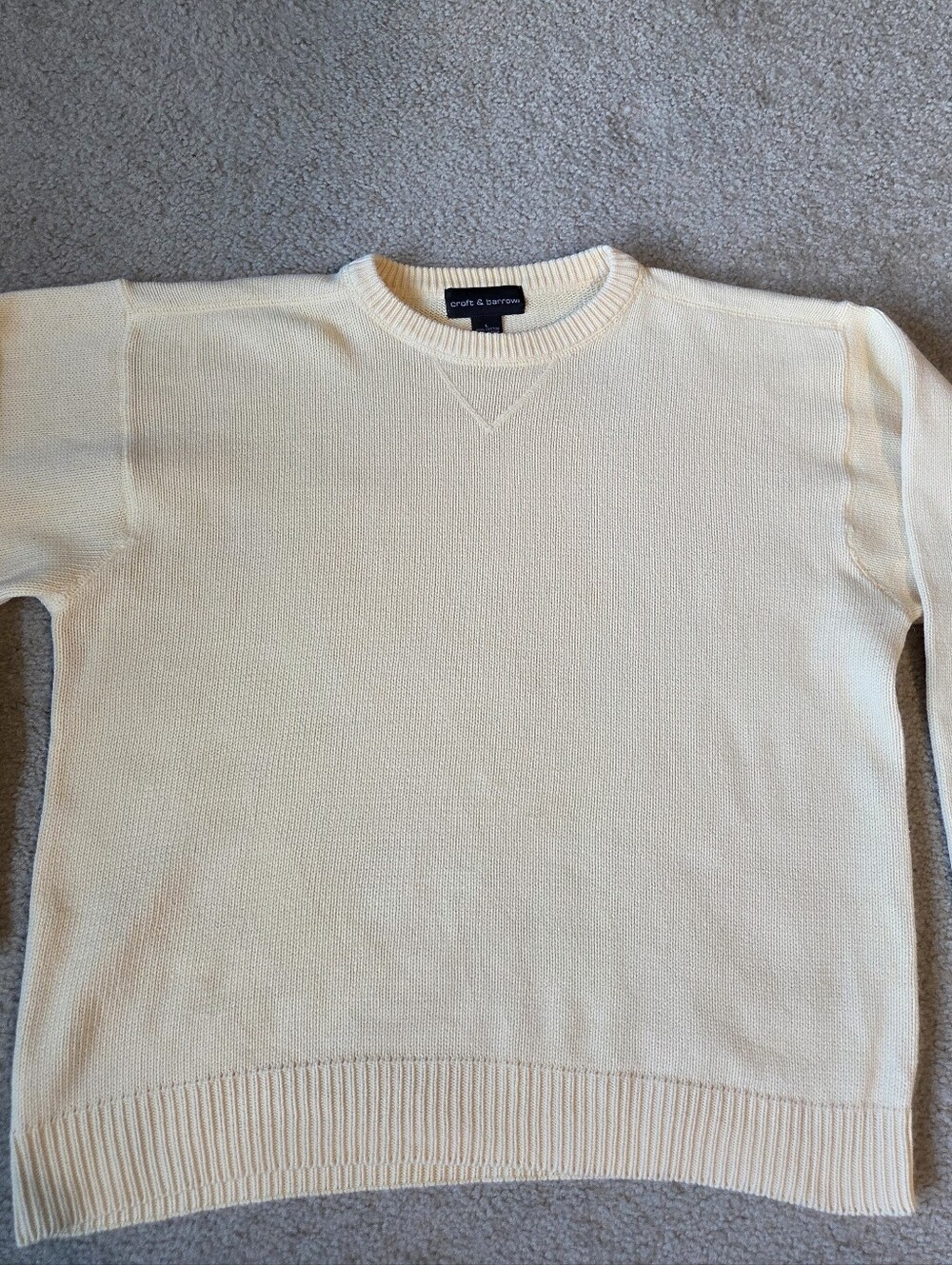Vintage Light Yellow Croft and Borrow Sweater Size L